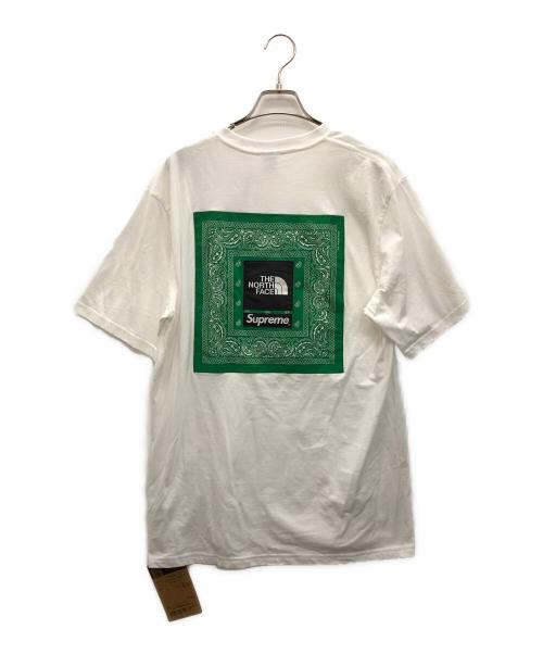 THE NORTH FACE（ザ ノース フェイス）THE NORTH FACE (ザ ノース フェイス) SUPREME (シュプリーム) バンダナTシャツ ホワイト サイズ:ｌ 未使用品の古着・服飾アイテム