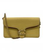 COACHコーチ）の古着「タビーチェーンクラッチ」｜イエロー