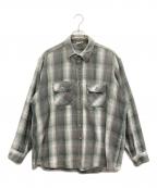 FIVE BROTHERファイブブラザー）の古着「90'S長袖シャツ」｜グレー×グリーン