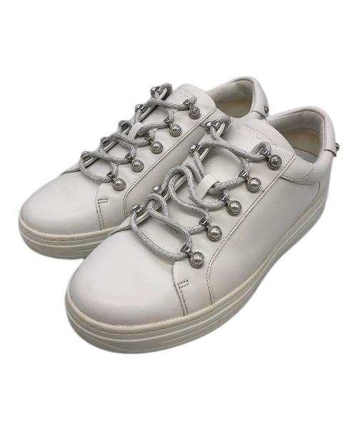 JIMMY CHOO（ジミーチュウ）JIMMY CHOO (ジミーチュウ) スニーカー アイボリー サイズ:39（24.5-25）の古着・服飾アイテム