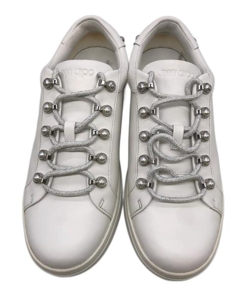 JIMMY CHOO（ジミーチュウ）JIMMY CHOO (ジミーチュウ) スニーカー アイボリー サイズ:39（24.5-25）の古着・服飾アイテム