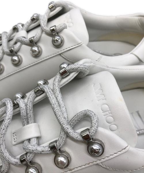 JIMMY CHOO（ジミーチュウ）JIMMY CHOO (ジミーチュウ) スニーカー アイボリー サイズ:39（24.5-25）の古着・服飾アイテム