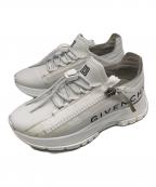 GIVENCHYジバンシィ）の古着「Spectre Runner Sneakers In Leather With Zip」｜アイボリー