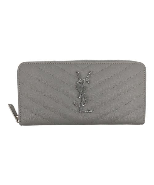Saint Laurent Paris（サンローランパリ）Saint Laurent Paris (サンローランパリ) 長財布 グレーの古着・服飾アイテム