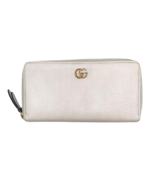 GUCCI（グッチ）GUCCI (グッチ) ダブルG ジップアラウンド ウォレット アイボリーの古着・服飾アイテム