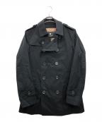 BLACK LABEL CRESTBRIDGEブラックレーベル クレストブリッジ）の古着「ショートトレンチコート」｜ブラック