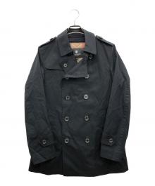 BLACK LABEL CRESTBRIDGE（ブラックレーベル クレストブリッジ）の古着「ショートトレンチコート」｜ブラック