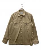CarHarttカーハート）の古着「ロングスリーブクラフトシャツ」｜ベージュ