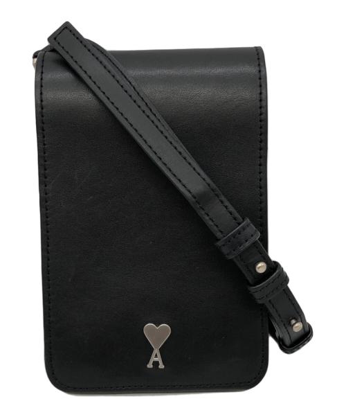 AMI PARIS（アミ パリス）AMI PARIS (アミ パリス) アコーディオンミニショルダーポーチ ブラックの古着・服飾アイテム