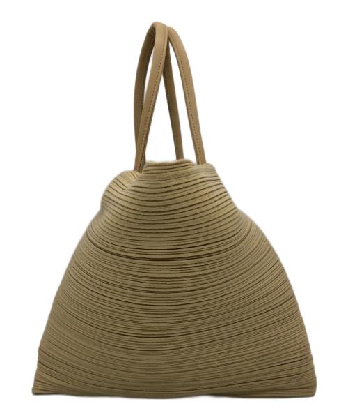 PLEATS PLEASE（プリーツプリーズ）PLEATS PLEASE (プリーツプリーズ) ハンドバッグ ベージュの古着・服飾アイテム