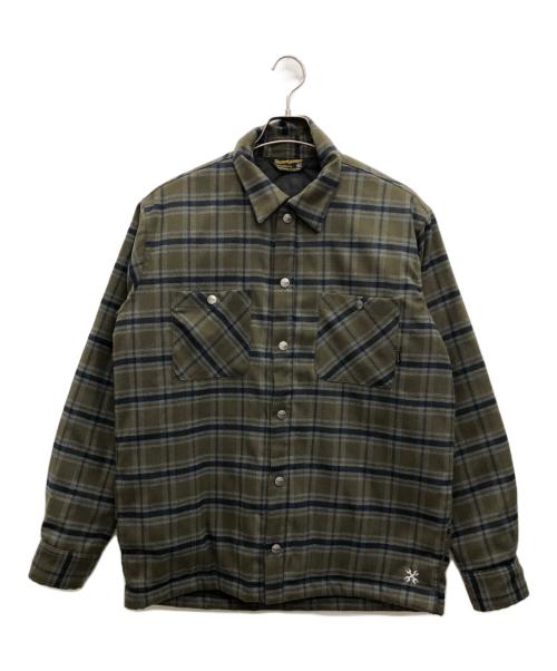 BLUCO WORK GARMENT（ブルコ ワーク ガーメント）BLUCO WORK GARMENT (ブルコ ワーク ガーメント) キルティング フランネルシャツ オリーブ サイズ:Mの古着・服飾アイテム