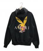 AMIRI×PLAY BOYアミリ×プレイボーイ）の古着「ロゴプリントパーカー」｜ブラック