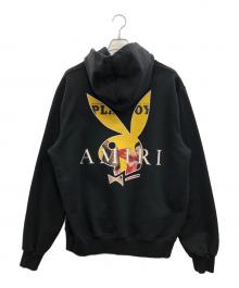 AMIRI×PLAY BOY（アミリ×プレイボーイ）の古着「ロゴプリントパーカー」｜ブラック