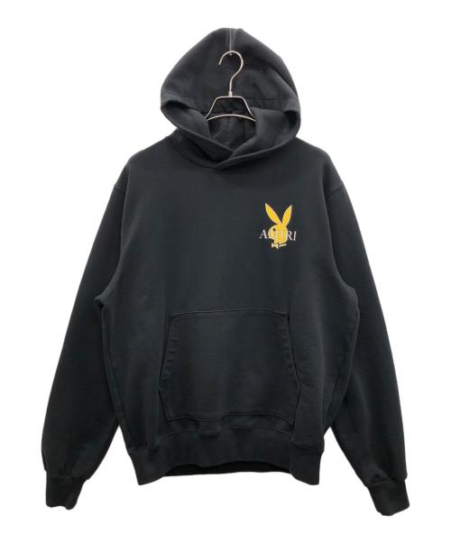 AMIRI（アミリ）AMIRI (アミリ) PLAY BOY (プレイボーイ) ロゴプリントパーカー ブラック サイズ:XLの古着・服飾アイテム