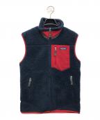Patagoniaパタゴニア）の古着「フリースベスト」｜ネイビー×レッド