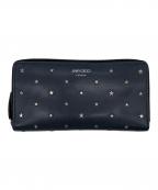 JIMMY CHOOジミーチュウ）の古着「スタッズラウンドファスナー財布」｜ブルー