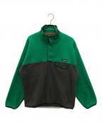 Patagoniaパタゴニア）の古着「シンチラスナップフリースジャケット」｜グリーン×グレー