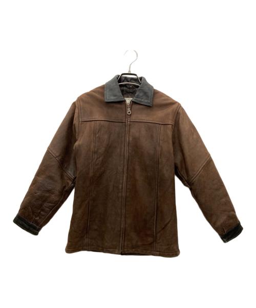 echtes leder（エヒテス レーダァ）echtes leder (エヒテス レーダァ) ライダースジャケット ブラウン サイズ:Lの古着・服飾アイテム