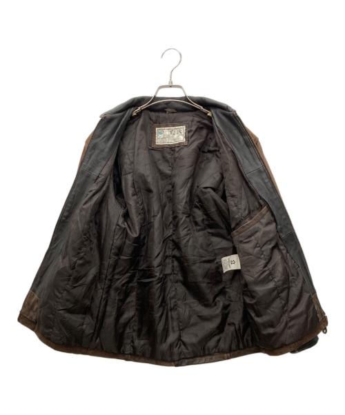 echtes leder（エヒテス レーダァ）echtes leder (エヒテス レーダァ) ライダースジャケット ブラウン サイズ:Lの古着・服飾アイテム