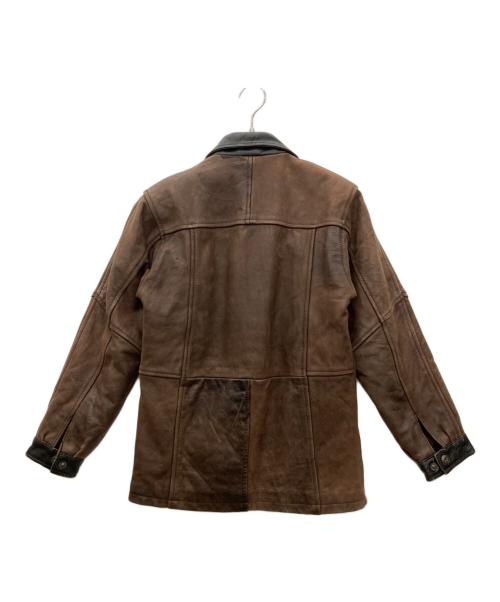 echtes leder（エヒテス レーダァ）echtes leder (エヒテス レーダァ) ライダースジャケット ブラウン サイズ:Lの古着・服飾アイテム