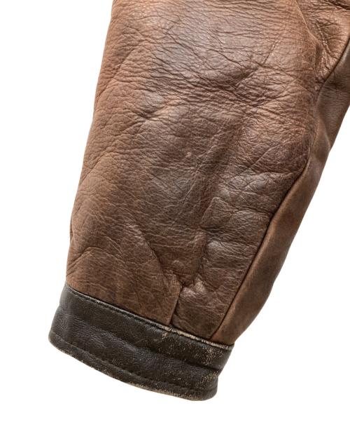 echtes leder（エヒテス レーダァ）echtes leder (エヒテス レーダァ) ライダースジャケット ブラウン サイズ:Lの古着・服飾アイテム