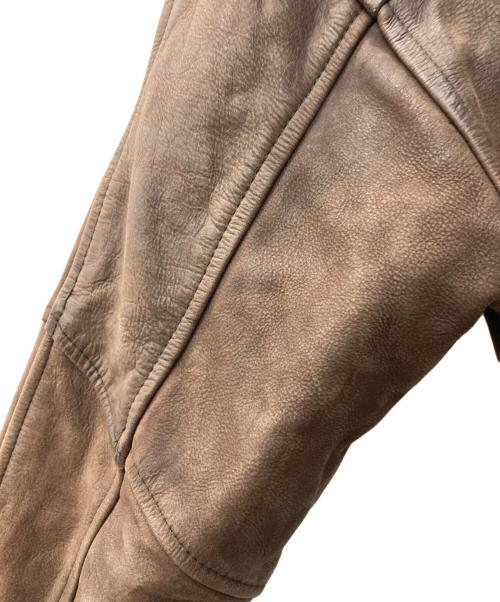 echtes leder（エヒテス レーダァ）echtes leder (エヒテス レーダァ) ライダースジャケット ブラウン サイズ:Lの古着・服飾アイテム