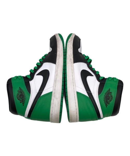 NIKE（ナイキ）NIKE (ナイキ) ハイカットスニーカー ホワイト×グリーン サイズ:27.5の古着・服飾アイテム