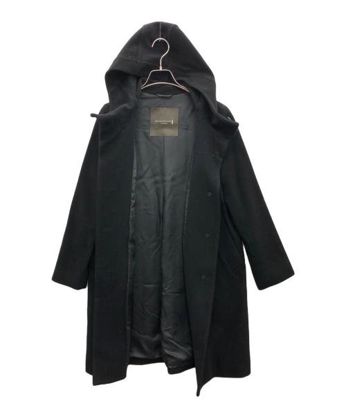 MACKINTOSH LONDON（マッキントッシュ ロンドン）MACKINTOSH LONDON (マッキントッシュ ロンドン) ソフトウールモッサフーデットコート ブラック サイズ:38の古着・服飾アイテム