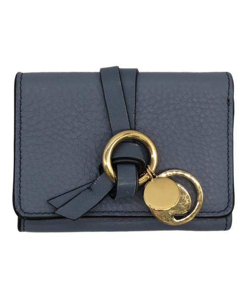 Chloe（クロエ）Chloe (クロエ) Alphabet Mini Tri‑Fold Wallet ブルーの古着・服飾アイテム