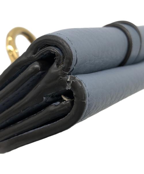 Chloe（クロエ）Chloe (クロエ) Alphabet Mini Tri‑Fold Wallet ブルーの古着・服飾アイテム