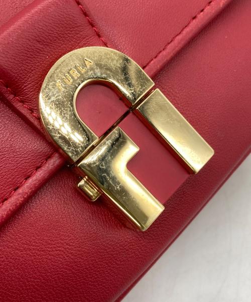 FURLA（フルラ）FURLA (フルラ) チェーンショルダーバッグ レッドの古着・服飾アイテム