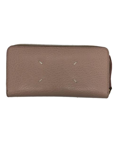 Maison Margiela（メゾンマルジェラ）Maison Margiela (メゾンマルジェラ) ライン11 ラウンドファスナー長財布 ベージュの古着・服飾アイテム