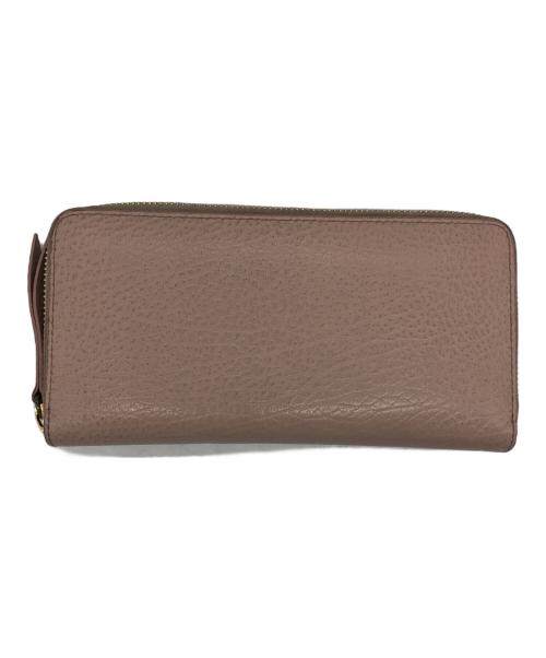 Maison Margiela（メゾンマルジェラ）Maison Margiela (メゾンマルジェラ) ライン11 ラウンドファスナー長財布 ベージュの古着・服飾アイテム