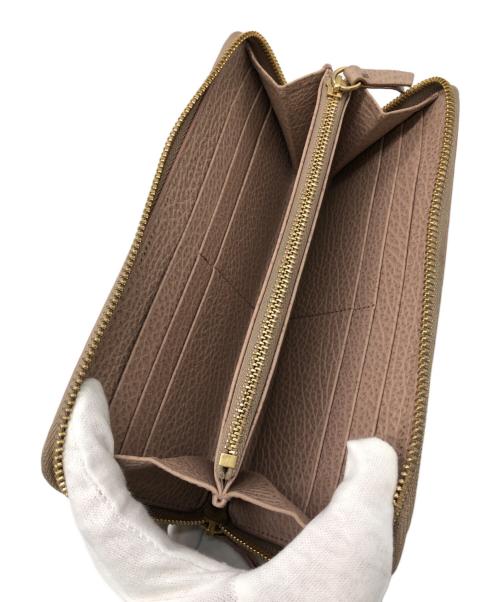 Maison Margiela（メゾンマルジェラ）Maison Margiela (メゾンマルジェラ) ライン11 ラウンドファスナー長財布 ベージュの古着・服飾アイテム