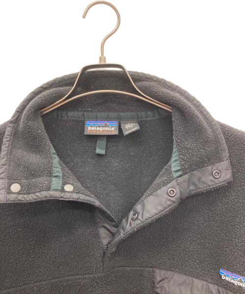 Patagonia SYNCHILLA（パタゴニア シンチラ）Patagonia SYNCHILLA (パタゴニア シンチラ) ハーフスナップフリースプルオーバー ブラック サイズ:Mの古着・服飾アイテム