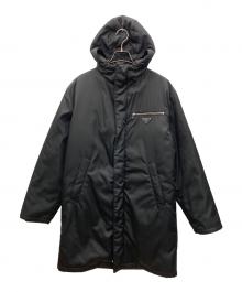 PRADA（プラダ）の古着「中綿ナイロンギャバジンコート」｜ブラック