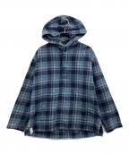 DESCENDANTディセンダント）の古着「プルオーバーシャツ」｜ブルー