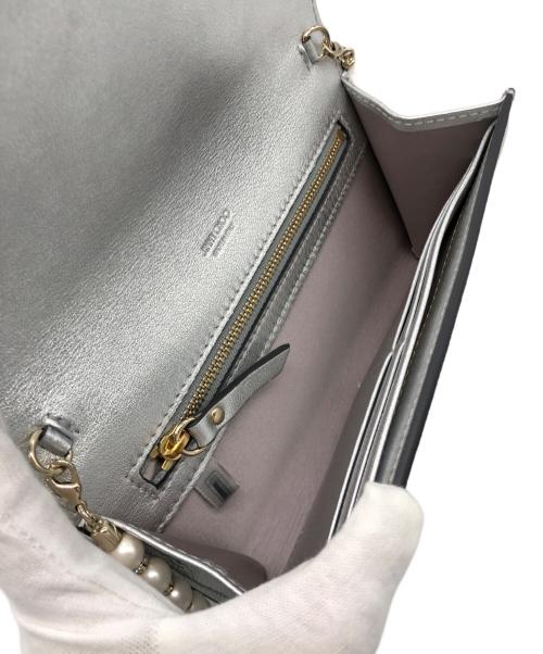 JIMMY CHOO（ジミーチュウ）JIMMY CHOO (ジミーチュウ) VARENNE WALLET CHAIN シルバーの古着・服飾アイテム