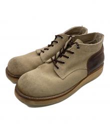 SLOW WEAR LION（スローウェアライオン）の古着「スウェードオックスフォードブーツ」｜ベージュ