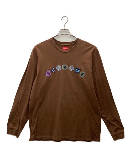 SUPREME（シュプリーム）Supreme (シュプリーム) Geo Arc Logo L/S Top ブラウン サイズ:Lの古着・服飾アイテム