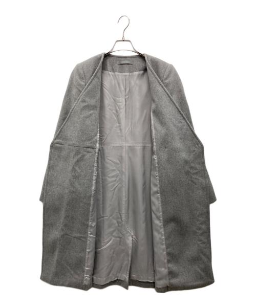 theory luxe（セオリーリュクス）theory luxe (セオリーリュクス) ノーカラーダブルコート グレー サイズ:040の古着・服飾アイテム
