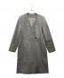 theory luxe（セオリーリュクス）の古着「ノーカラーダブルコート」｜グレー