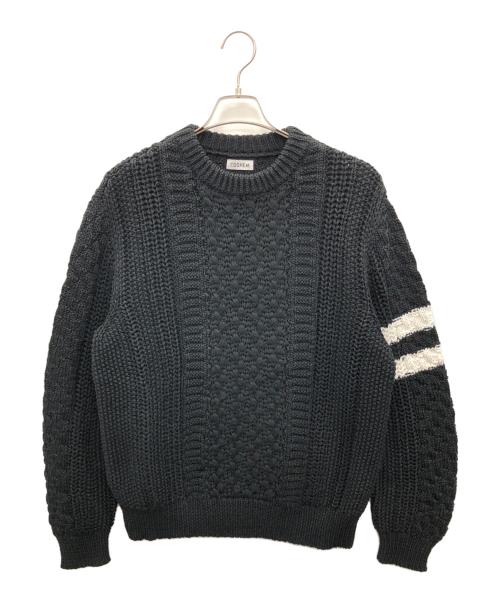 Coohem（コーヘン）Coohem (コーヘン) アームライン コットンニット セーター ブラック サイズ:48の古着・服飾アイテム