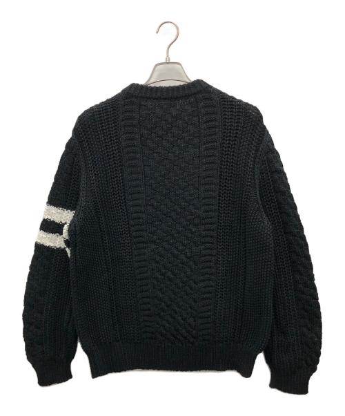 Coohem（コーヘン）Coohem (コーヘン) アームライン コットンニット セーター ブラック サイズ:48の古着・服飾アイテム