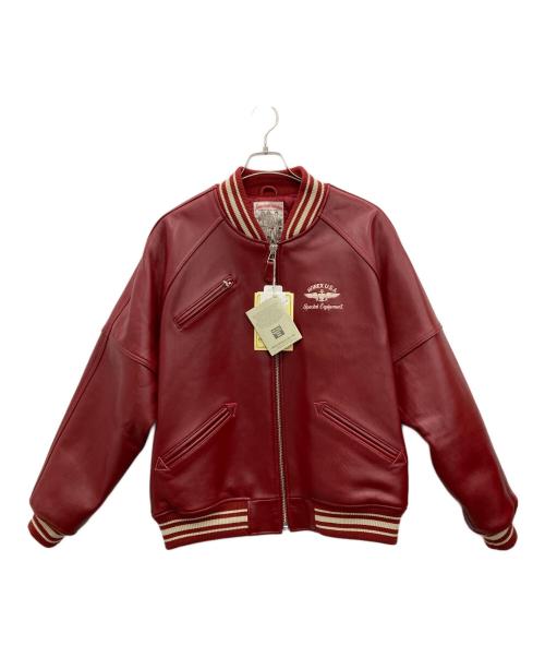 AVIREX（アヴィレックス）AVIREX (アヴィレックス) バーシティジャケット レッド サイズ:L 未使用品の古着・服飾アイテム