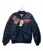 AVIREXアヴィレックス）の古着「ワッペンL-2フライトジャケット」｜ネイビー