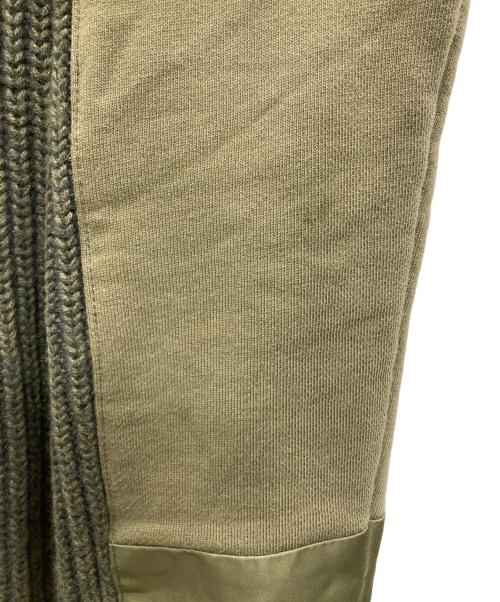 DIESEL（ディーゼル）DIESEL (ディーゼル) ロゴパッチニットジップパーカー オリーブ サイズ:ＸＬの古着・服飾アイテム