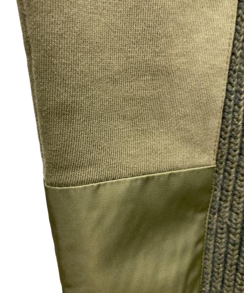 DIESEL（ディーゼル）DIESEL (ディーゼル) ロゴパッチニットジップパーカー オリーブ サイズ:ＸＬの古着・服飾アイテム