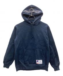 Champion（チャンピオン）の古着「フードパーカー」｜ネイビー