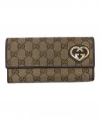 GUCCIグッチ）の古着「長財布　GGキャンバス」